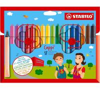 Penna Stabilo Cappi Con Punta In Feltro Con Anello Di Copertura Pacco Da 18