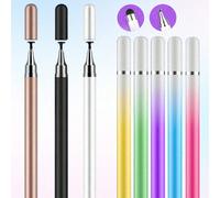 Penna stilo a punta in silicone rotonda ad alta precisione 2 in 1 per telefono e tablet, compatibile con Apple iPad, tablet, per disegnare, dipingere, scrivere 1 pezzo nero,1 pezzo bianco,2 pezzi in o