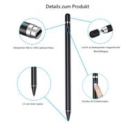 Penna stilo attiva per schermi touch, compatibile universale, ricaricabile, capacitiva, con punta fine da 1,5 mm, per scrittura e disegno di alta