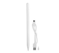 Penna stilo attiva per tablet IOS, matita stilo magnetica con rifiuto del palmo e sensibilità all'inclinazione, pennino POM preciso da 1,5 mm per prendere appunti, compatibile (Bianca)