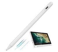 Penna stilo attiva per tablet touch screen capacitivi e cellulari, ad alta precisione con punta fine, universale, compatibile con iPad, iPhone, Samsung, Surface e altro ancora, buona per disegnare, colore: bianco