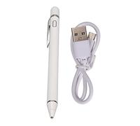Penna stilo con punta in rame, attiva e capacitiva, a punta fine per touchscreen, matita digitale con clip per tablet, compatibile con tutti i dispositivi capacitivi, inclusi iOS, (Bianca)