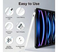 Penna stilo per Android, compatibile con Samsung Galaxy Tab A11+/A11/A9/A9+/A8/A7, stilo a forma di S Pen per touch screen (Bianco) PC