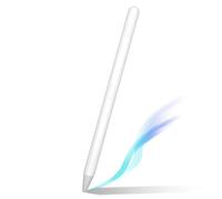 Penna stilo Per Apple iPad Penna stilo capacitiva con punta in silicone, ideale per prendere appunti e disegnare; magnete integrato per un fissaggio preciso e una comoda conservazione (Bianco)