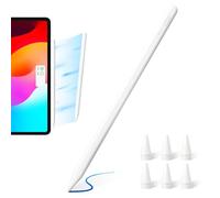 Penna stilo per Apple iPad, pennino capacitivo per iPad 2018-2025, ricarica rapida USB C, con sensibilità di inclinazione e pressione, palm rejection, compatibile con iPad 6-10, Mini 5/6, Air 3-5, Pro