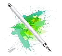Penna stilo per iPad 2 in 1 ad alta sensibilità e precisione con punta a disco Samsung con tappo magnetico, penne per iPad per touch screen per iPhone/iPad/Android/tablet/Nintendo Switch, bianco