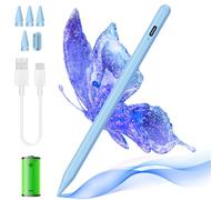 Penna stilo per iPad 2018-2025, 14 mins, ricarica rapida, compatibile con iPad 10/9/8/7, con 4 punte, blu