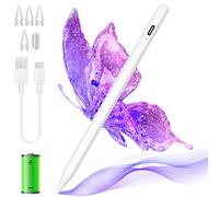 Penna stilo per iPad 2018-2025, 14 mins, ricarica rapida, compatibile con iPad 10/9/8/7, con 4 punte, colore: bianco