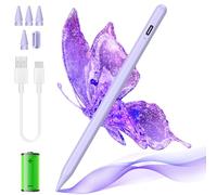 Penna stilo per iPad 2018-2025, 14 mins, ricarica rapida, compatibile con iPad 10/9/8/7, con 4 punte, viola 1