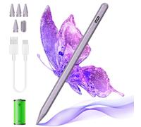 Penna stilo per iPad 2018-2025, 14 mins, ricarica rapida, compatibile con iPad 10/9/8/7, con 4 punte, viola 2