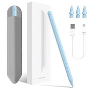 Penna stilo per iPad 9a e 10a generazione, penna con portapenne, Palm Rejection, per Pad Air 11 e 13 "(M2), iPad Pro 11" e 13" (M4), iPad 6-10, iPad Pro 11"/12,9", iPad Air 3/4/5, iPad Mini 5/6