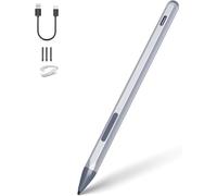 Penna stilo per Microsoft Surface Pro 12/11/10/9/8/7/6/5/4/X Surface Go/Laptop/Book/Studio/Duo/HP/ASUS Series, 4096 sensibilità alla pressione, funzione Palm Reject, gomma e scorciatoie con il tasto