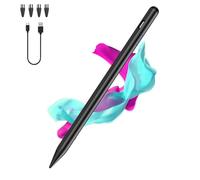 Penna stilo per touch screen Android e iOS, matita per tablet con 4 punte, pennino magnetico compatibile con Samsung/Huawei/Lenovo/Mi/Vivo e altri dispositivi Android smartphone e tablet, colore nero