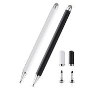 Penna stilo Tab A11 per Samsung Galaxy Tab A11/A11+/A9+/A9/A8/A8 Plus/A7/A7 Lite, stilo 2 in 1 per Android e iOS tutti i dispositivi touch per iPad Pro/iPhone/Fire HD/Surface Tables (bianco + nero)