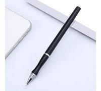 Penna stilo universale 2 in 1, stilo attivo per touch screen capacitivo S-Pen Matita stilo con testa a disco rotonda per tablet, laptop e telefono cellulare (nero)
