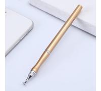 Penna stilo universale 2 in 1, stilo attivo per touch screen capacitivo S-Pen Matita stilo con testa a disco rotonda per tablet, laptop e telefono cellulare (oro)