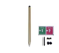 Penna Stilo Universale 2 in1 Penna Touch Screen per Tablet Samsung Tab Lg Htc Tomtom Pencil Capacitiva Penna per Disegno Tablet (Gold)