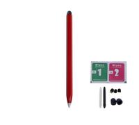 Penna Stilo Universale 2 in1 Penna Touch Screen per Tablet Samsung Tab Lg Htc Tomtom Pencil Capacitiva Penna per Disegno Tablet (Rosso)