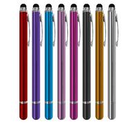 Penna stilo universale per schermi tattili - Stilo capacitivo per telefoni cellulari e tablet, accessori per penna capacitiva in metallo (Nero)