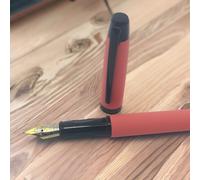 Penna Stilografica Arancio in metallo con Incisione del Tuo Nome Gratis