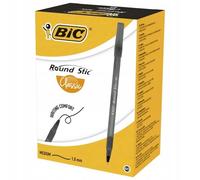 Penna stilografica BIC ROUND STICK OFFICE nera 60 pezzi