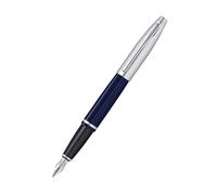 Penna stilografica Calais media con belle finiture accentate, presentata in una