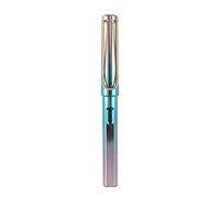 Penna stilografica, colore metallico, corpo con pistone con finestra visibile da 0,5 mm, per bambini, calligrafia, pratica, calligrafia, kit con penne a piuma, punta obliqua, per bambini principianti