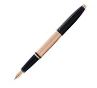 Penna stilografica Cross Calais in oro rosa spazzolato e nero con meccanismo a r