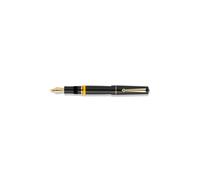 Penna stilografica Delta Dune Nera Minuterie color oro pennino F