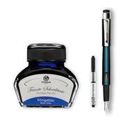 Penna stilografica Diplomat Magnum John Doe con inchiostro da scrittura e convertitore, M-nib in acciaio inox