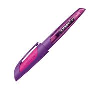 Penna Stilografica Ergonomica per bambini - STABILO EASYbuddy in Lilla/Magenta - Punta Mancini - Cartuccia Blu inclusa