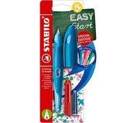 Penna Stilografica Ergonomica - STABILO EASYbirdy 3D Wildlife per Mancini, Punta Principiante, Chiave di regolazione inclusa