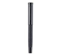 Penna stilografica Hongdian Black Forest Max, pennino medio rivestito in titanio con nodo cinese intaglio liscio penna con convertitore e penna in metallo