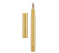Penna Stilografica Hongdian In Ottone Grezzo Pennino Fine Design Moderno Con Convertitore E Cassa In Metallo