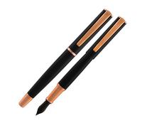 Penna Stilografica Impressa Monteverde - Punta Media - J029860 (Nero e Rosegold)