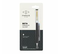 Penna stilografica Parker Beta Premium FP GT con carrello inchiostro gratuito...
