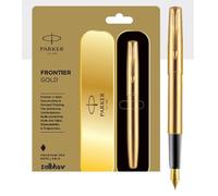 Penna stilografica Parker Frontier Gold GT FP nuova con scatola sigillata bor...