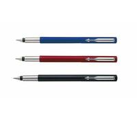 Penna stilografica Parker Vector CT Chrome Trim Ink fine nero blu rosso body ...