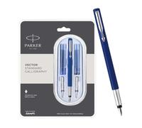 Penna stilografica Parker Vector Standard Chrome Trim Calligraphy | Corpo nero