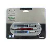 Penna stilografica Parker Vector Standard Chrome Trim Calligraphy | Corpo nero