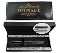 Penna stilografica personalizzata con incisione gratuita, penne personalizzate con nome e confezione regalo, inchiostro nero