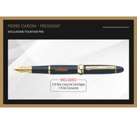 Penna stilografica Pierre Cardin President con finiture dorate, inchiostro...