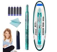 Penna stilografica retrattile, pennino fine con inchiostro blu, punta liscia, senza perdite, strumento di calligrafia per schizzi, graffiti, lettering, testo, evidenziare, scarabocchiare, diari