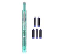 Penna stilografica retrattile, ricaricabile, con 5 sacchetti di inchiostro, punta fine liscia da 0,38 mm, strumento per calligrafia, forniture per ufficio, schizzi, appunti, redazione, diari