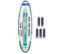 Penna Stilografica Retrattile - Stilografica A Pressione Con 5 Sacchetti Di Inchiostro,Pennino Fine 0.5mm Materiale Scolastico, Cancelleria per Calligrafia Doodling Journaling