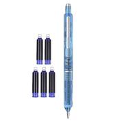 Penna stilografica retrattile | Strumento di scrittura per tutti i giorni, penna stilografica retrattile, anti-perdite, 0,38 mm, con 5 ricariche di inchiostro per taccuino, arte, disegno, scuola e