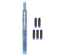 Penna Stilografica Ricaricabile - Stilografica A Pressione Con 5 Sacchetti Di Inchiostro - Strumento per Calligrafia a Punto Fine 0,38mm Forniture per Ufficio per Schizzo Presa Appunti Disegno