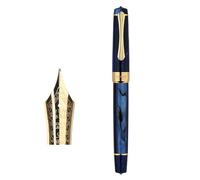 Penna stilografica riempita a pistone con grande capacità di inchiostro impugnatura ergonomica calligrafia penna stilografica per uomini donne studenti adulti ufficio con