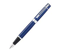 Penna stilografica Sheaffer 300 Fine con finiture cromate, lacca blu, silhouette