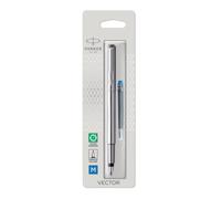 PENNA STILOGRAFICA VECTOR CON FINITURE CROMATE PUNTA MEDIA INCHIOSTRO BLU